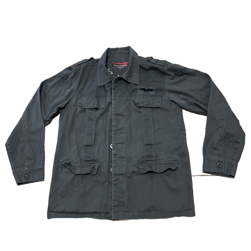 Giorginni Force Jeans Air Force Thunderbird Jacket Men L Green Y2k Twill Parka